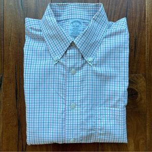Brooks Brothers Dress Shirt Large White/Blue/Red